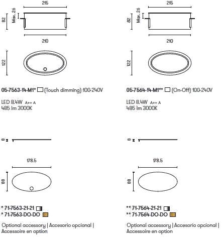 Grok Регулируемый встраиваемый светодиодный настенный светильник Ely sun-id-1495703 - Вид №6