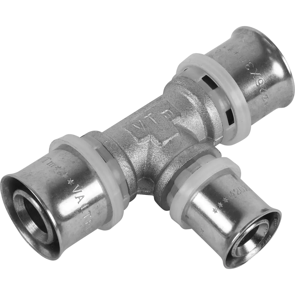 Тройник переходной Valtec 26x20x26 мм никелированная латунь VTM.231.N.262026 15474516 STLM-2079514 