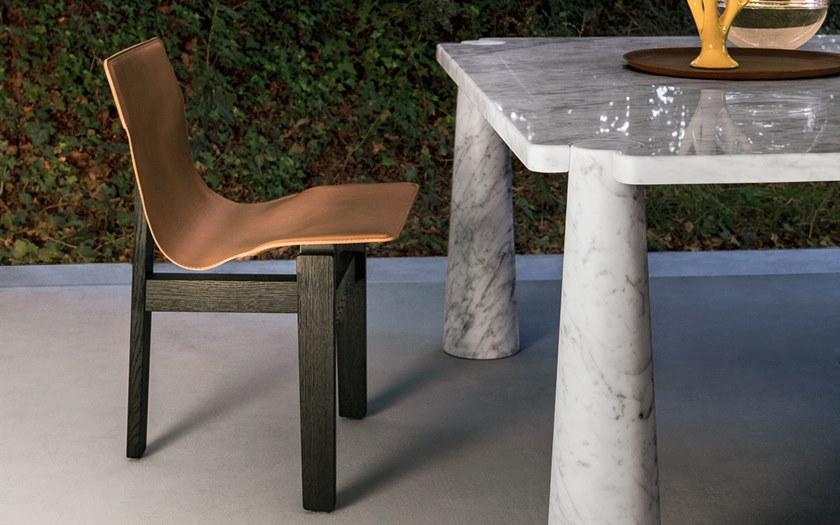 Agapecasa Стул с дубовой структурой и кожаным сиденьем sun-id-1405587 - Вид №1