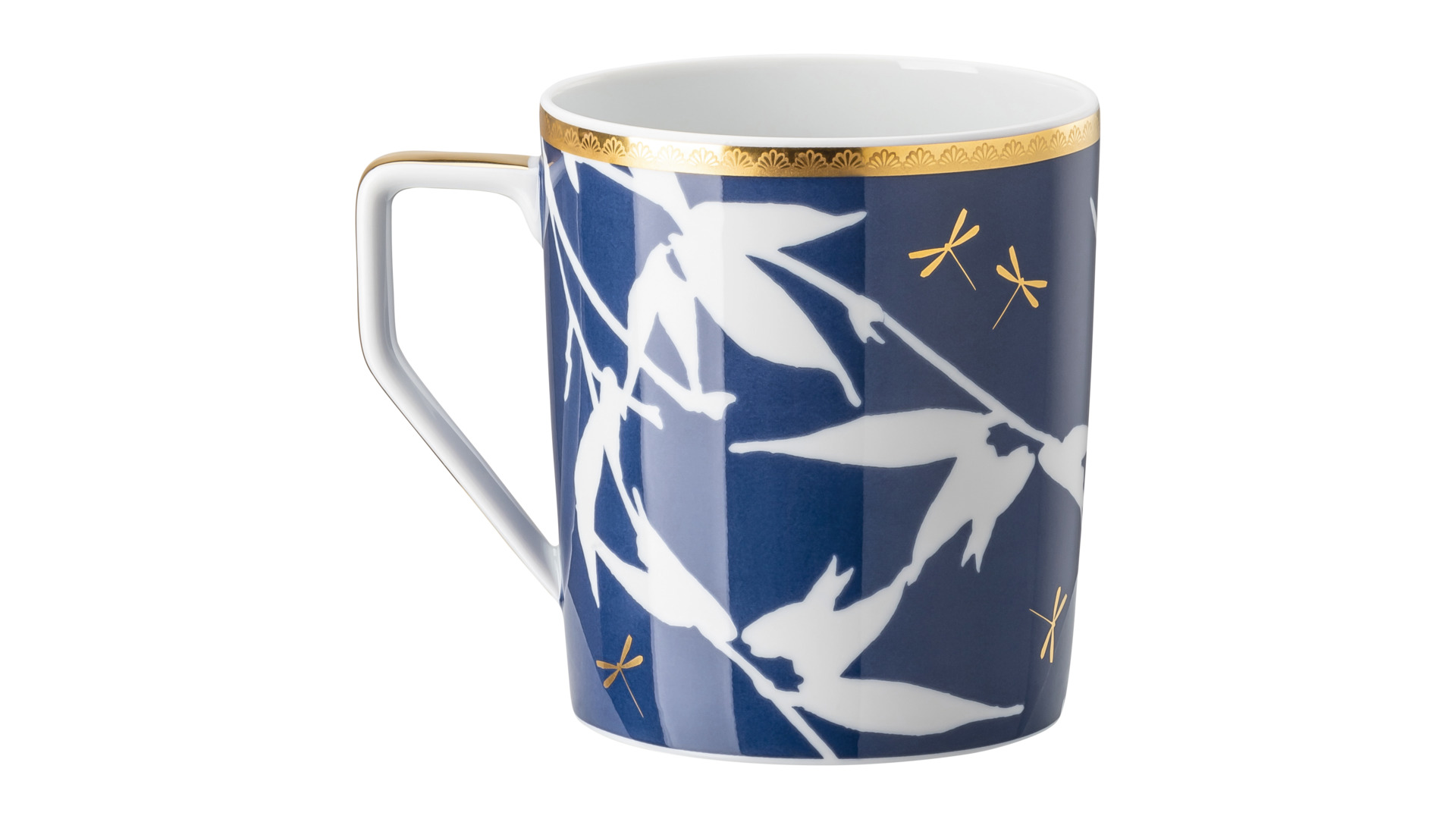 10654604 Rosenthal Кружка Rosenthal Турандот 360мл, фарфор, синяя, золотой кант Фарфор  - Вид №1