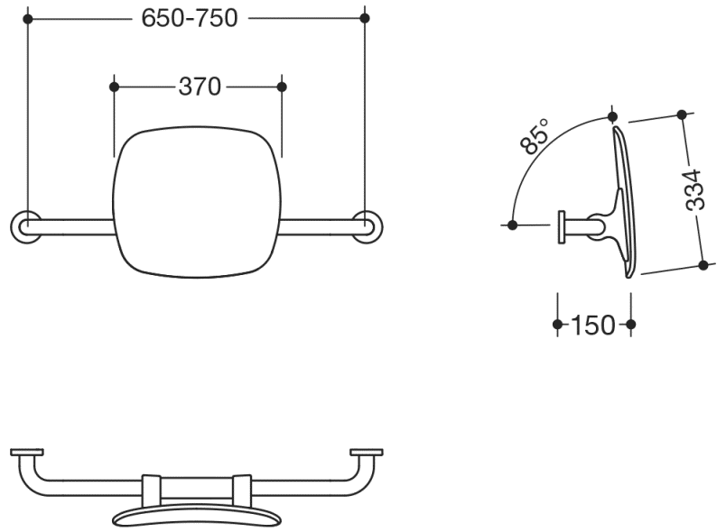 801.51.9161 поддержка спины HEWI Stützen  - Вид №17