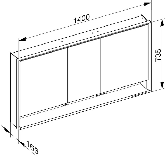 14306171303 Зеркальный шкаф KEUCO Royal Lumos - Вид №3