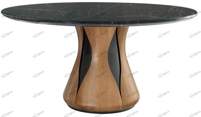 HC28 Cosmo Круглый обеденный стол из мрамора и дерева  J01 