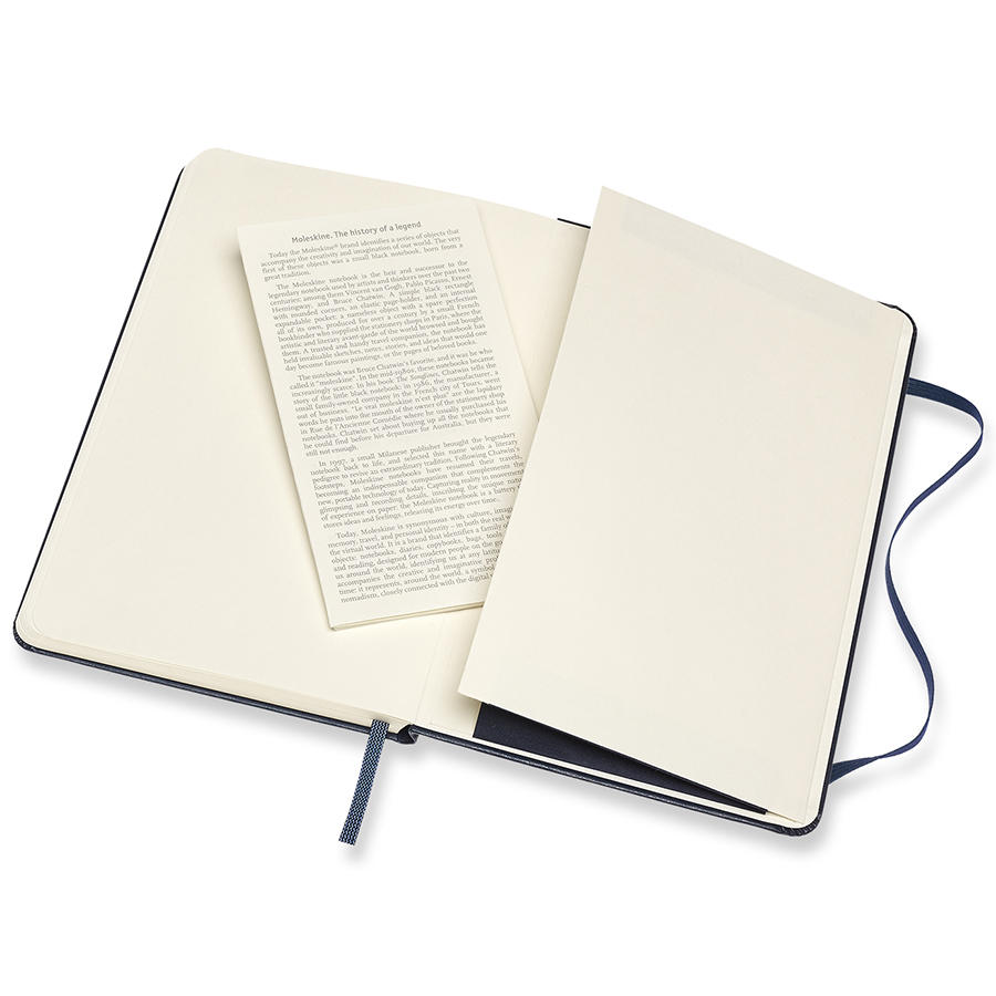 Блокнот Moleskine CLASSIC Medium 115х180мм 208стр. нелинованный твердая обложка синий 1127893 - Вид №4