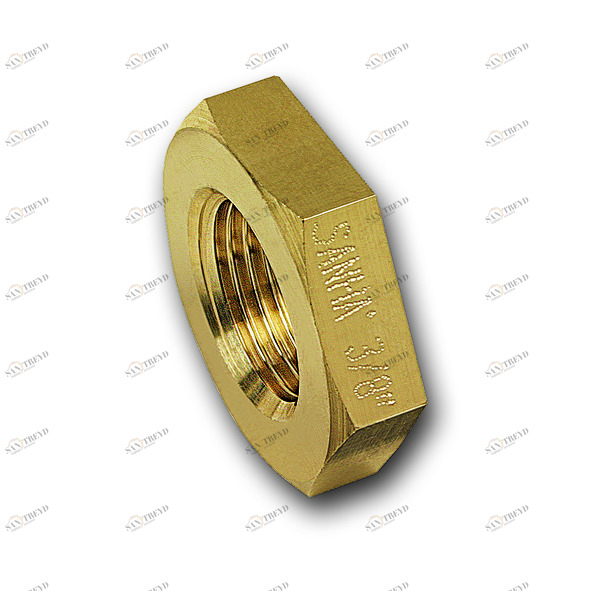 1331034 SANHA 3310 контргайка шести- гранная, латунь 3/4  SW 37 мм 