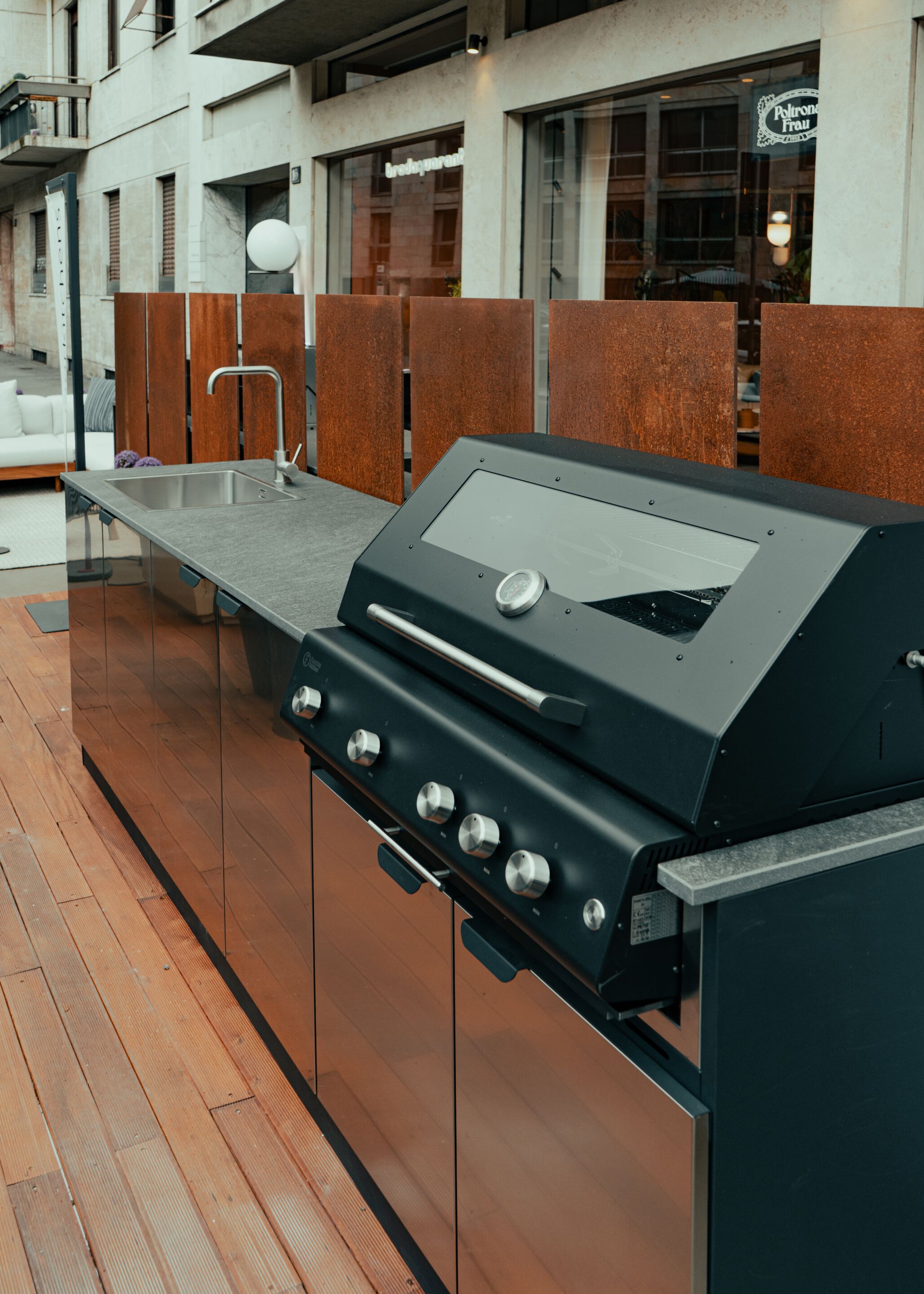 Газовая плита из нержавеющей стали с барбекю OF outdoorkitchens Porta Maggiore ARCH-00088488 - Вид №2