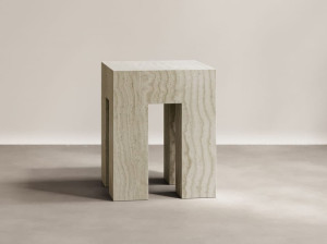 Guéridon квадратный монолитный натуральный камень