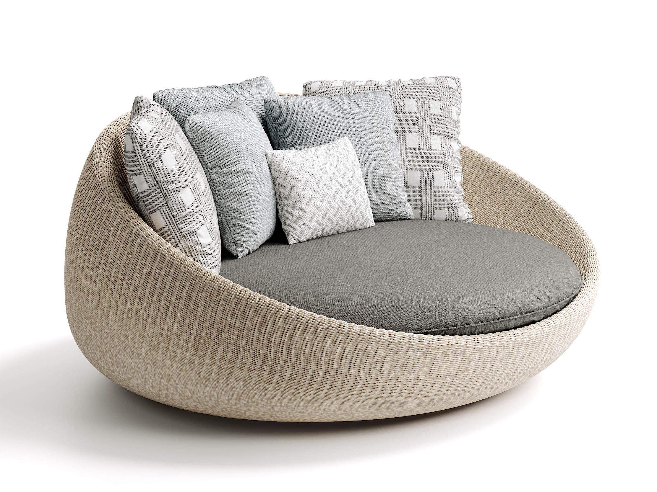 2-местный изогнутый полиэтиленовый садовый диван Atmosphera Twiga ARCH-00084900 - Вид №4