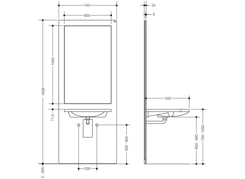 S50.01.502010 Туалетный модуль HEWI S 50 Module  - Вид №1