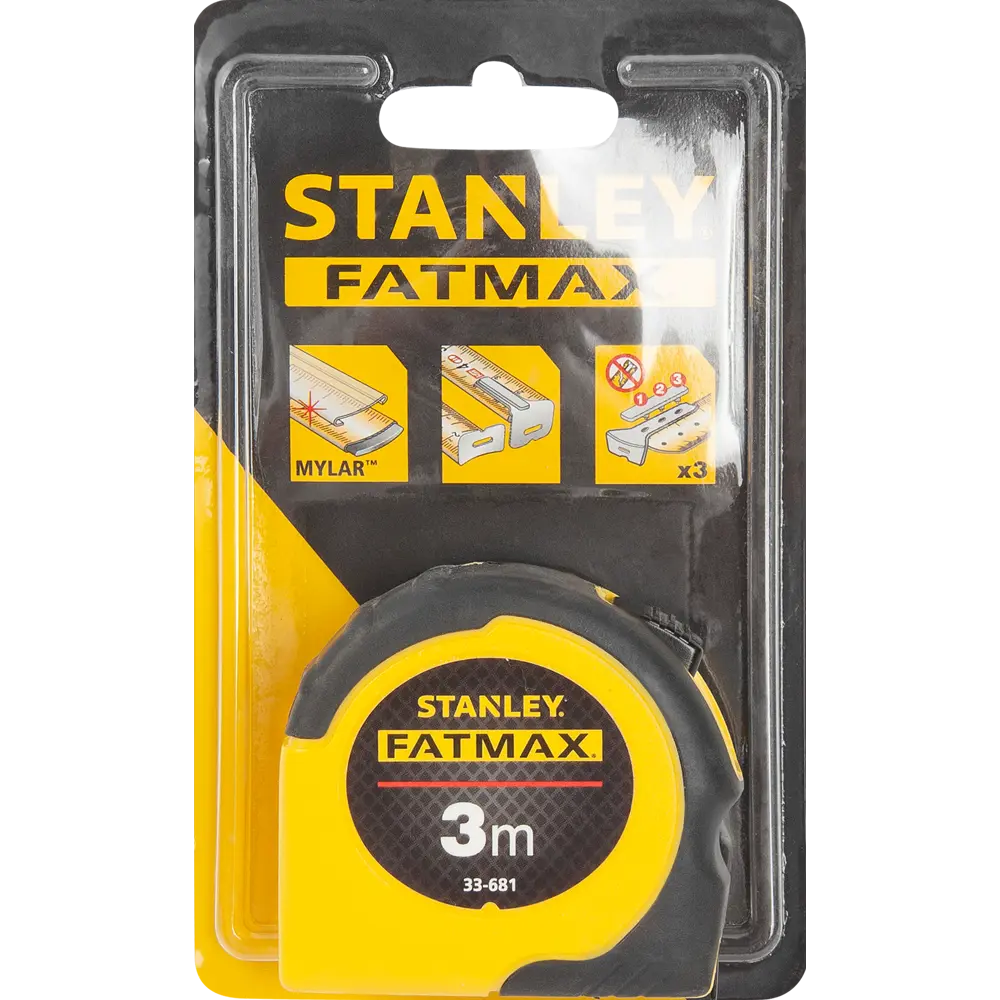 Рулетка Stanley Fatmax двусторонняя шкала 3 м x 16 мм STLM-2137019 - Вид №4