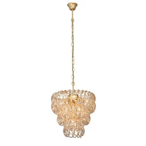 Люстра подвесная золотистая Vitaluce V5316-8/7 VITALUCE ДИЗАЙНЕРСКИЕ 00-3888464 Золото;прозрачный