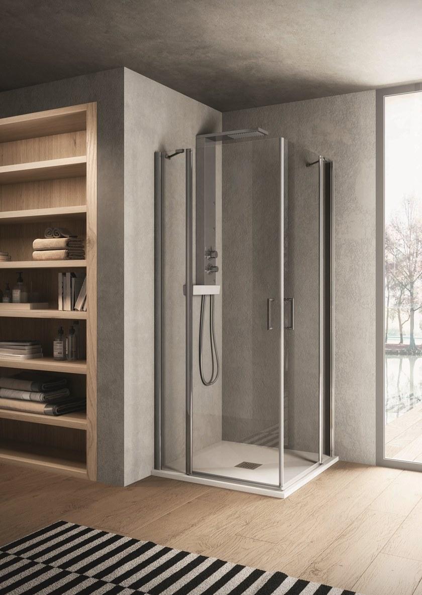 INDA® Прямоугольная душевая кабина из стекла с распашной дверцей Claire design B570…s/d-b575…0 - Вид №1