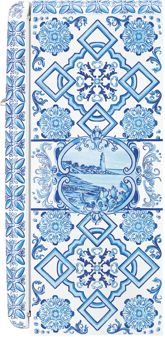 FAB28RDGM3 Холодильник / отдельностоящий однодверный холодильник, стиль 50-х годов, 60 см, серия divina cucina, майолика SMEG  - Вид №3