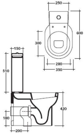 Компакт унитаз с бачком Белый Galassia M2 Италия sun-id-1462343 - Вид №6