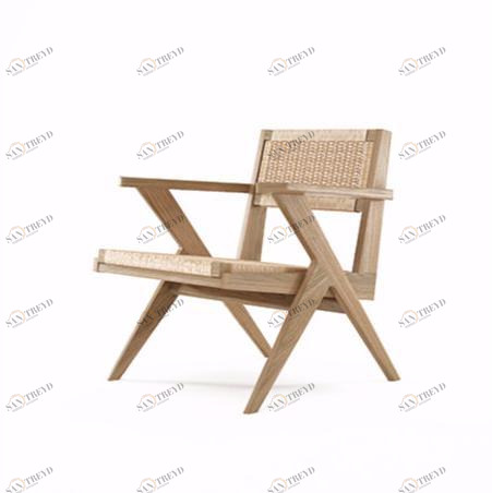 KARPENTER Кресло с подлокотниками из веревки и дуба Tribute Tb12-o