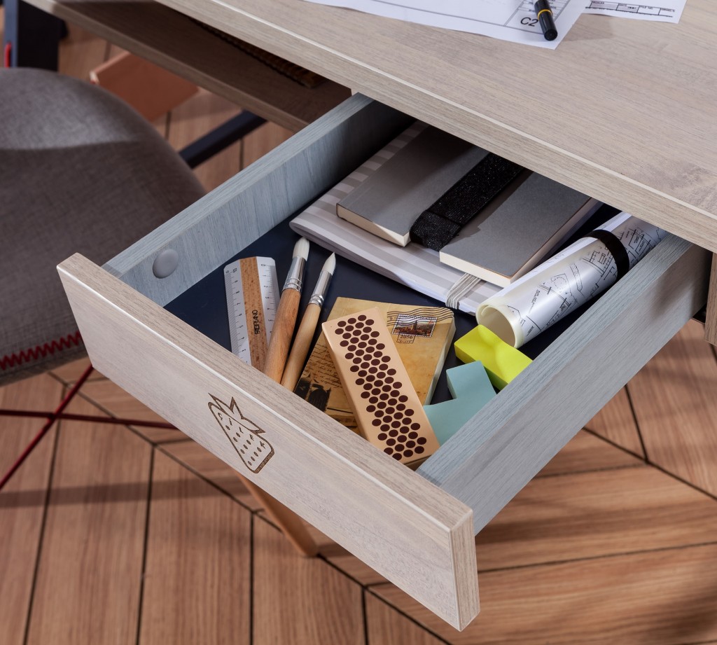 Письменный стол с полками 114 см Trio M CILEK TRIO 00-3832439 Бежевый Santreyd - Вид №3