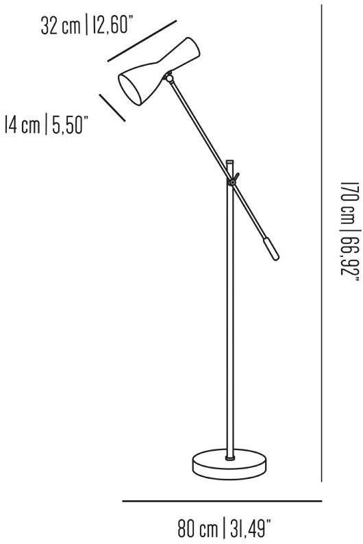 Il Bronzetto Торшер для чтения с гибким кронштейном Wormhole Wor01j - Вид №2