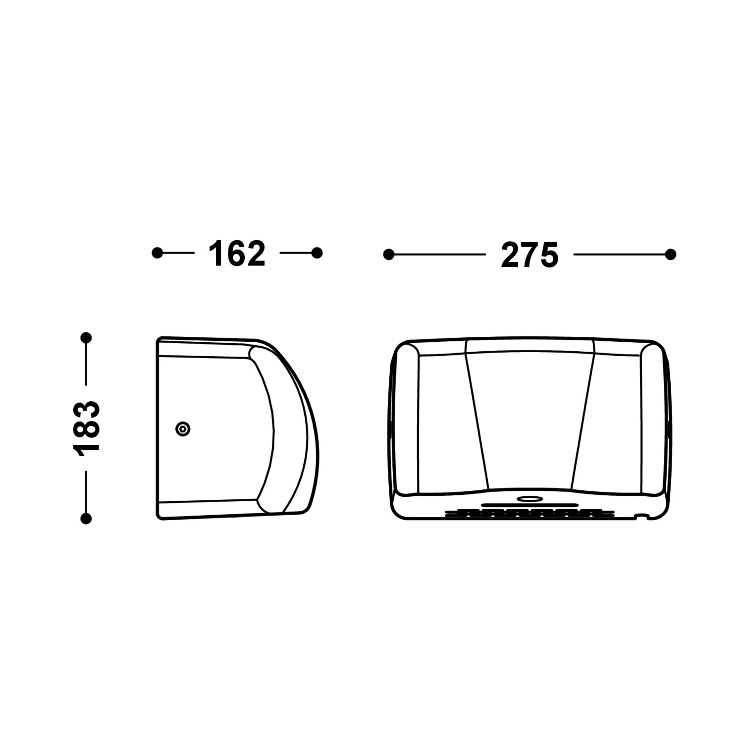 ЭЛЕКТРОННАЯ автоматическая сушилка для рук с горячим воздухом-39274201AC TRES Electronic - Вид №1
