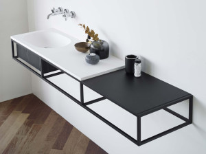 Подвесная консоль для умывальника с ящиками