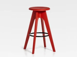 SIPA Табурет из лакированного дерева с подставкой для ног Tommy