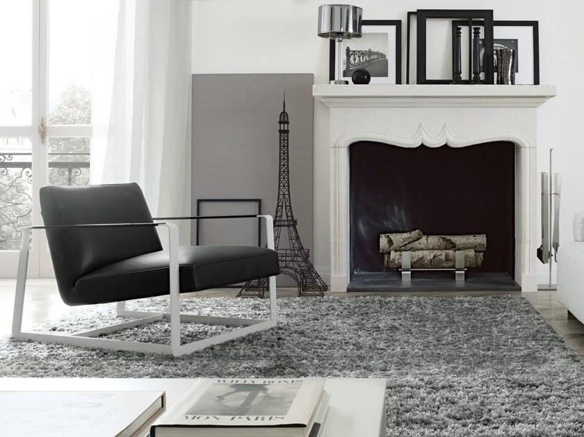 Poliform Кожаное кресло с салазками и подлокотниками sun-id-1422277 - Вид №1