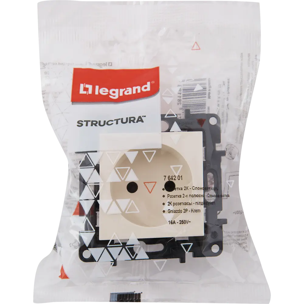82064597 Розетка встраиваемая Legrand Structura без заземления, цвет слоновая кость STLM-0018588 - Вид №4