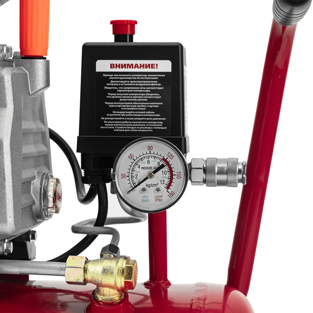 Компрессор сетевой поршневой масляный Kronwerk 58104, 24 л 220 л/мин STLM-2013757 - Вид №15