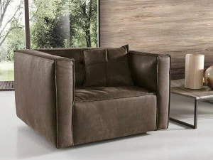 Max Divani Кожаное кресло с подлокотниками Ida