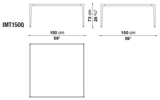 B&B Italia Квадратный стеклянный стол Mirto indoor sun-id-1460443 - Вид №2