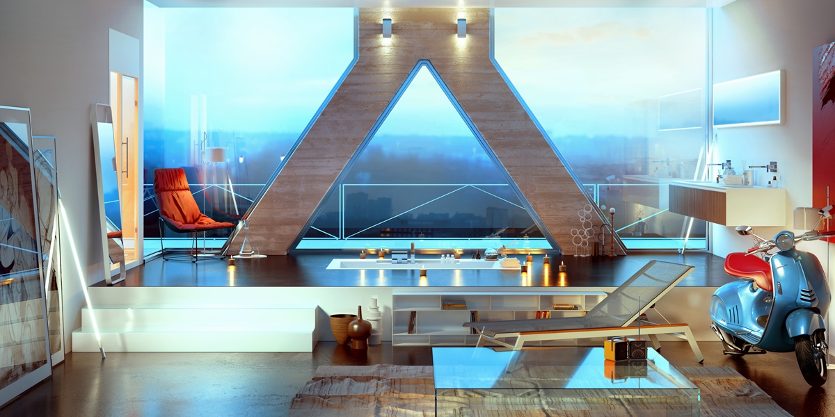 Design Ванна встраиваемая из Corian 2000x1000x500 Floor Swim Tub 1 белая MOMA Design BOX TUB FLOORSWIMTUB1 - Вид №3