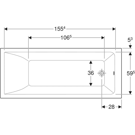 554.306.01.1 Прямоугольная ванна Geberit Renova Plan Geberit  - Вид №20