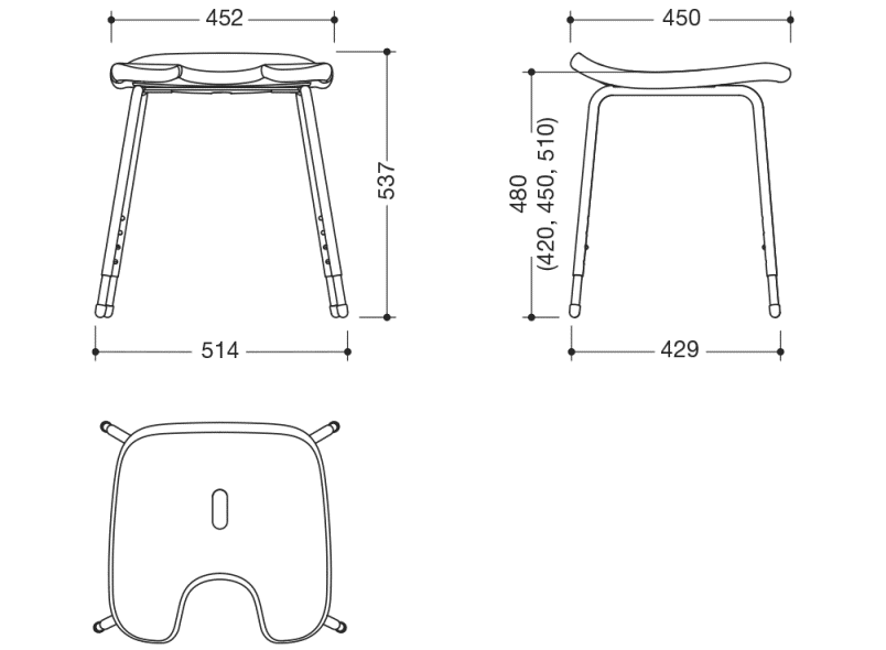 802.51.32040 Табурет для душа основной HEWI Sitzen  - Вид №4