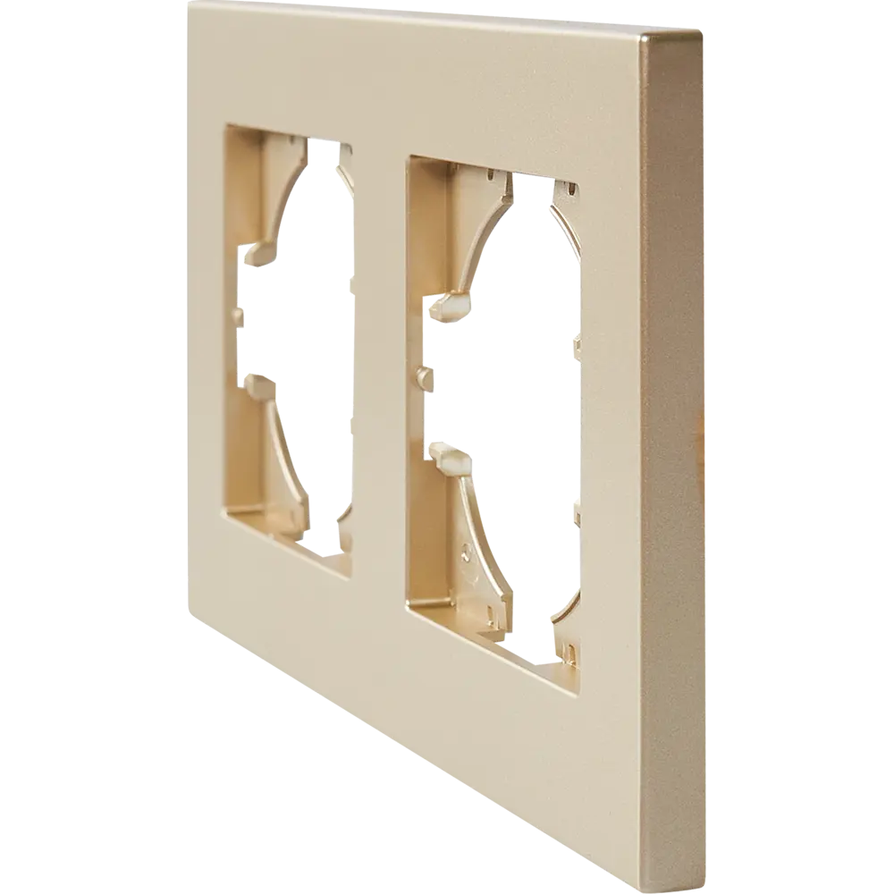 Рамка для розеток и выключателей Gusi Electric City С1112-027 2 поста цвет шампань Ugra STLM-2115814 - Вид №2