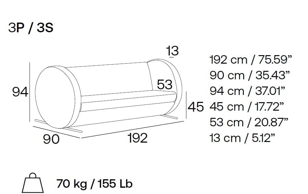 3-местный диван с подлокотниками Adrenalina ARCH-00072978 - Вид №4