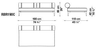 B&B Italia Outdoor Садовый диван из ткани Ribes sun-id-1376014 - Вид №25