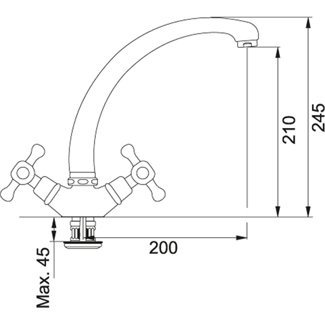 Смеситель кухонный   Franke Ambra Ambra Хром sun-id-1698965 - Вид №1