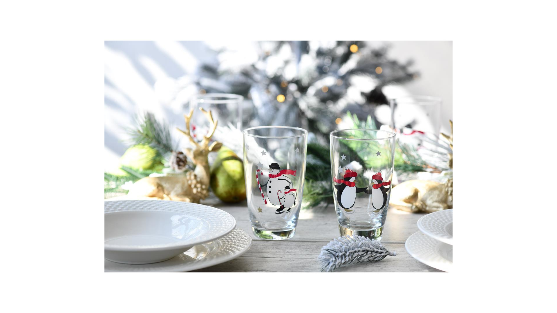 10659084 KROSNO Набор стаканов Krosno "Снеговик"450 мл, 2шт, п/к Стекло  - Вид №2