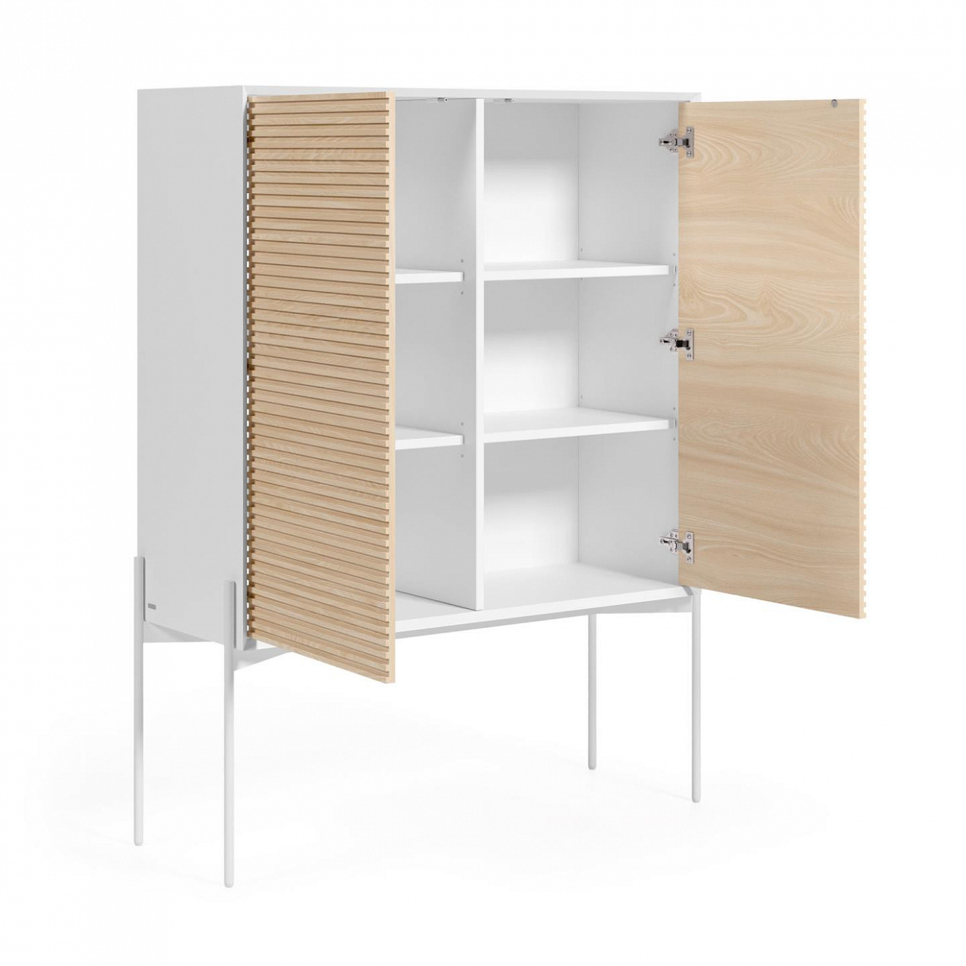 107627 Буфет из ясеня с белым лаком 103 x 140 см La Forma Marielle 