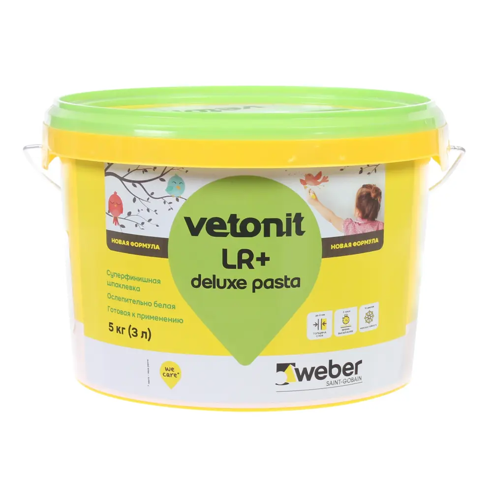 Шпаклёвка полимерная суперфинишная Vetonit LR+ Deluxe pasta 5 кг STLM-2198899