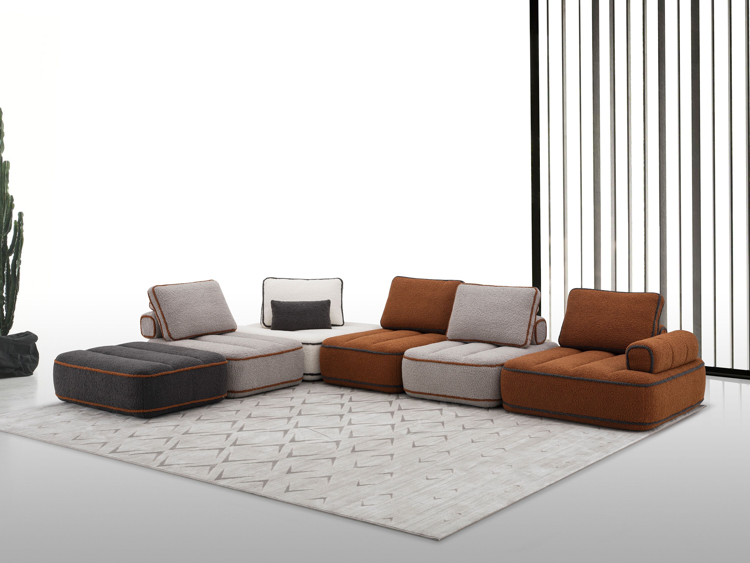 4-местный модульный тканевый диван с полуостровом CAMPO DE' FIORI SUNLIGHT ARCH-00132090 - Вид №10