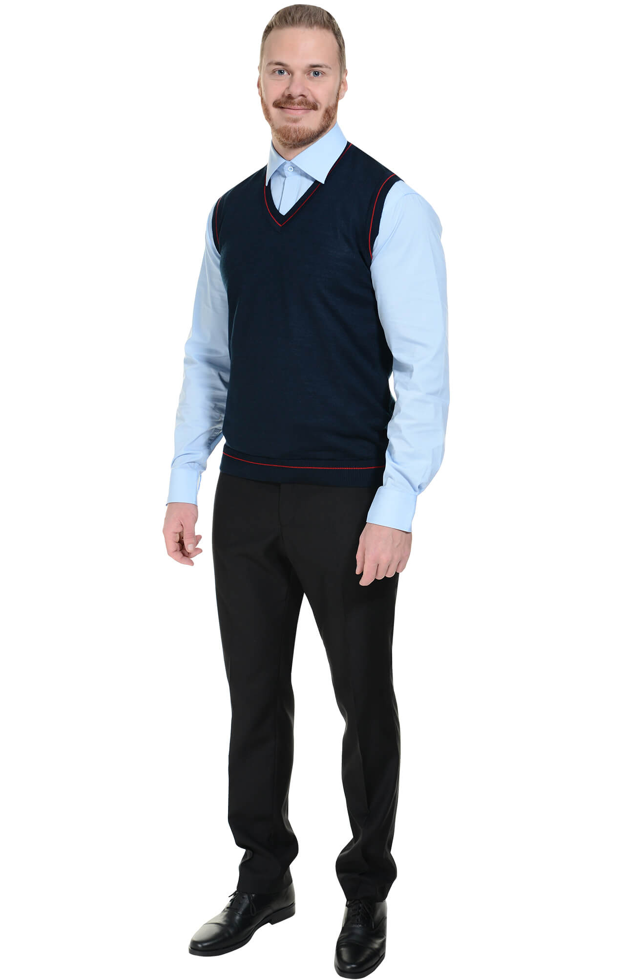 5042986 Жилет трикотажный мужской в ассортименте  Одежда для официантов  размер 56-58 Спецодежда  - Вид №3