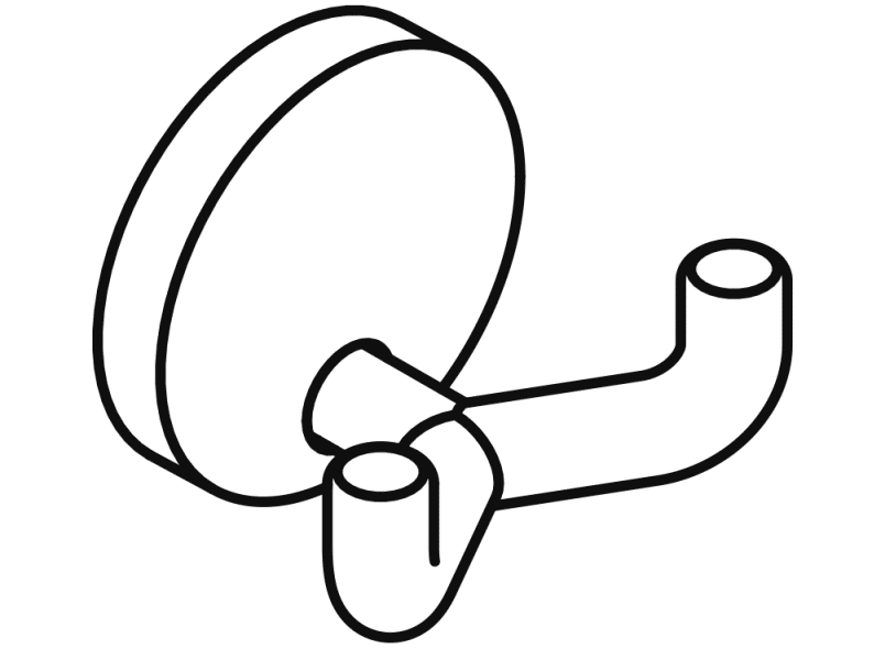 477.90.025 двойной крючок HEWI System 111 | Polyamid  - Вид №21