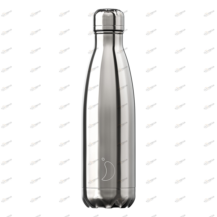Термос 500 мл серебристый Chrome Silver CHILLY'S BOTTLES ДИЗАЙНЕРСКИЕ 00-3947976 Серебро 