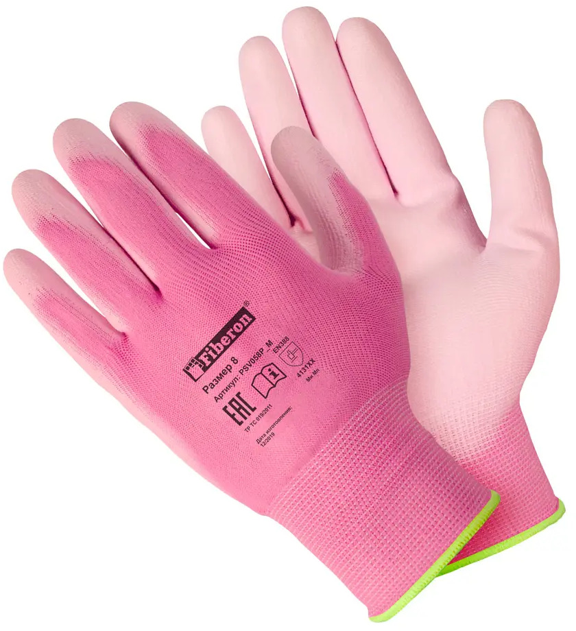 Fiberon - полиэстеровые перчатки для сада и быта с защитой от влаги 89162670