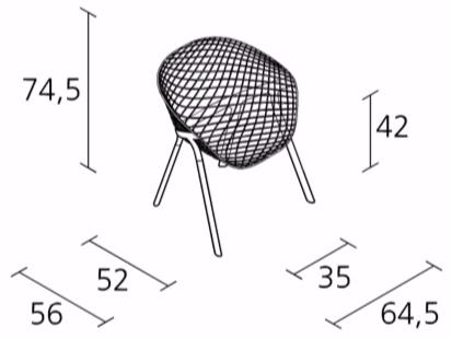 Alias Стул из стали с подлокотниками Kobi sun-id-1352479 - Вид №4