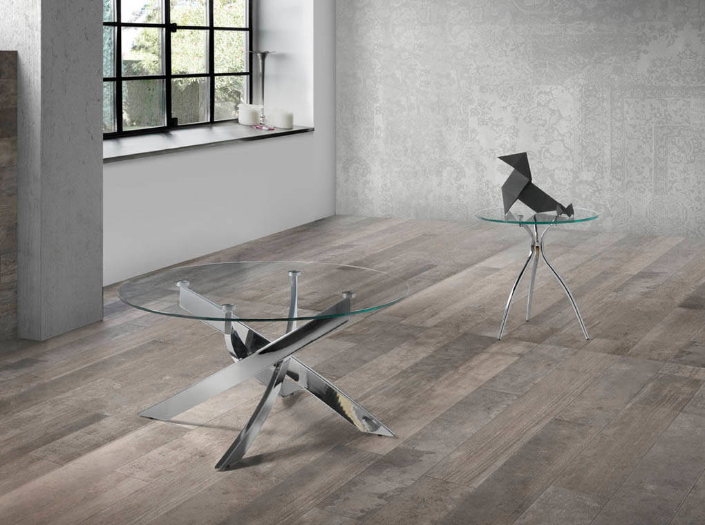 077885 Журнальный столик стеклянный круглый F1143 Ø100 Angel Cerda 