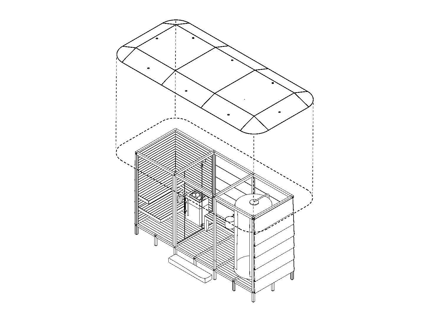 Сауна / перегородка для деревянных и стеклянных ванных комнат Agape PAVILION SEI ARCH-00120540 - Вид №1