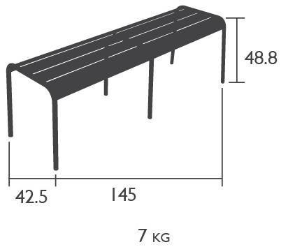 Fermob Садовая скамейка из алюминия Luxembourg 4110 - Вид №3
