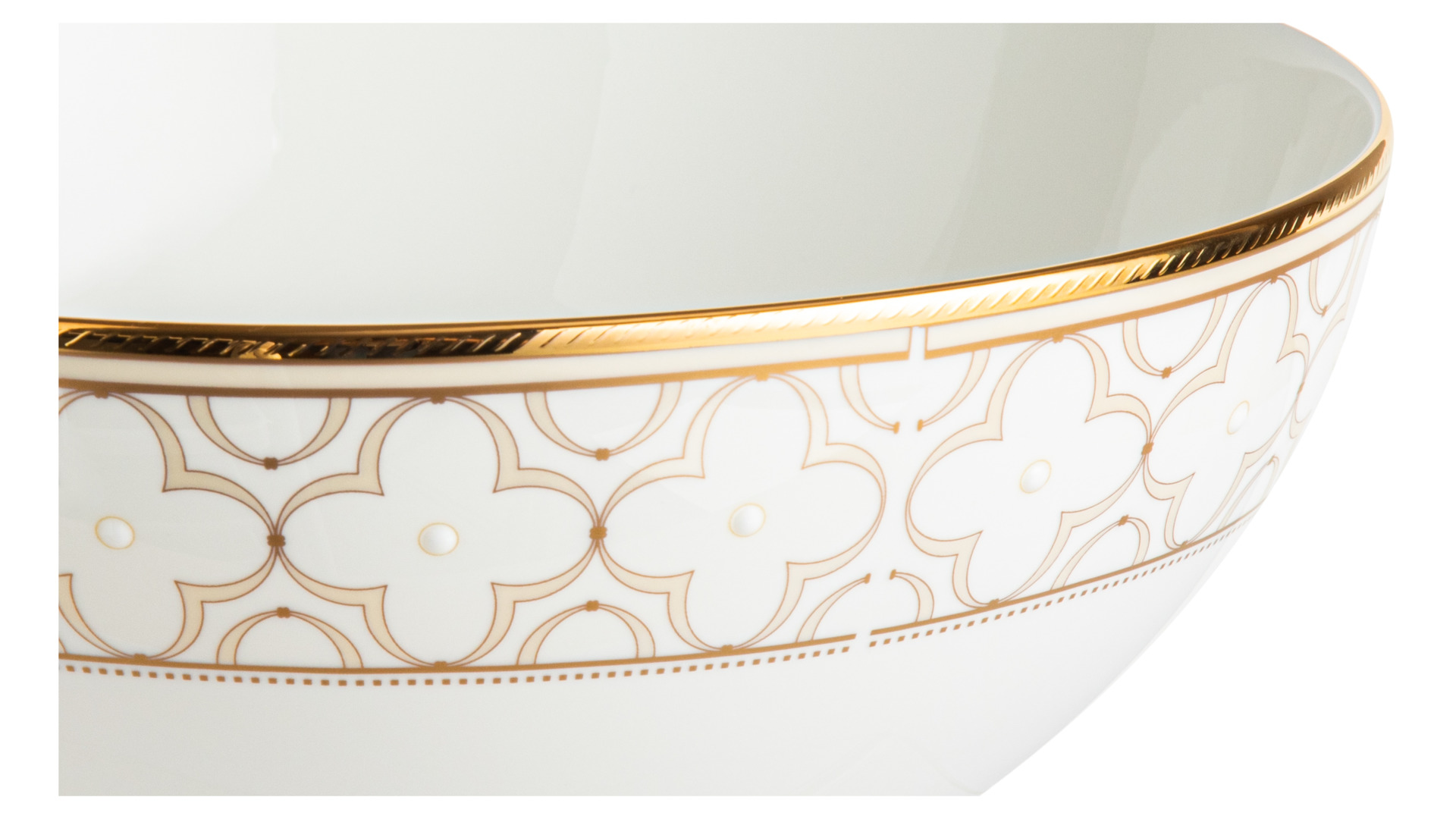 10628663 Noritake Салатник Noritake "Трефолио,золотой кант" 22см Фарфор костяной  - Вид №1