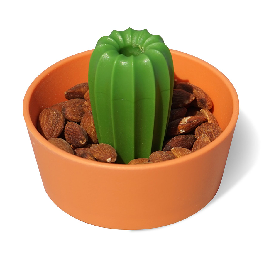 QL10284-OR-GN Миска для снеков cacnuts, оранжевая с зеленым Qualy 